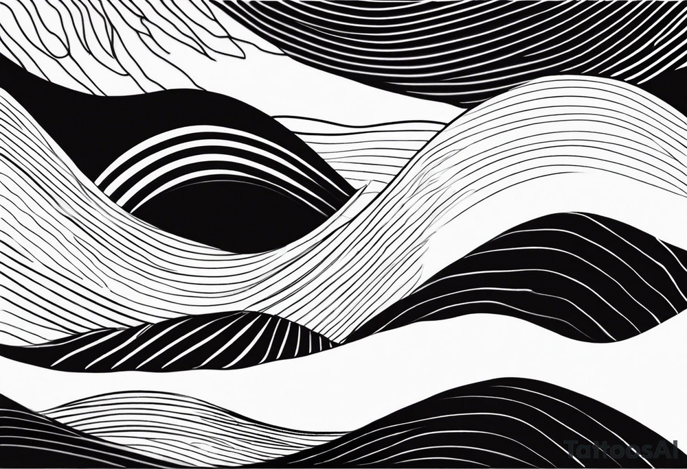 Abstract Waves tattoo idea
