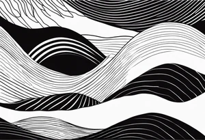Abstract Waves tattoo idea