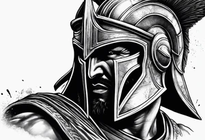 Spartan faceless warrior like the movie 300 tattoo idea