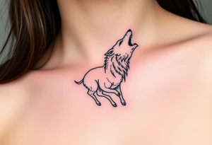 A  wolf snarling as a sheep  mystical creature tattoo idea