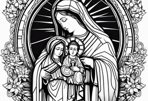 Cristo con san Judas y la virgen de Guadalupe tattoo idea