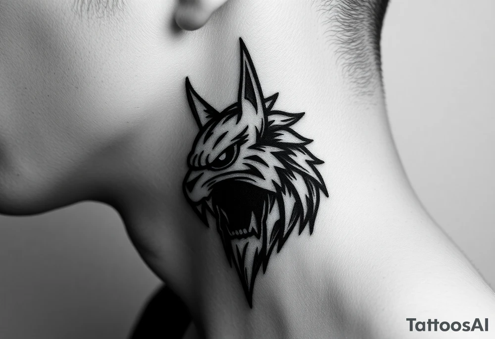 Mroczny, agresywny, ponury tattoo idea