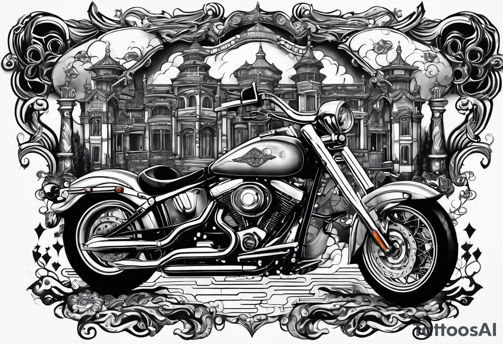 MEMORY OF DAD
MOTORCYCLES
SONG GIVE HEAVEN SOME HELL
GOLD STREETS ON TWO WHEELS
MANSION IN THE SKY tattoo idea