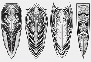 Leg armor tattoo idea