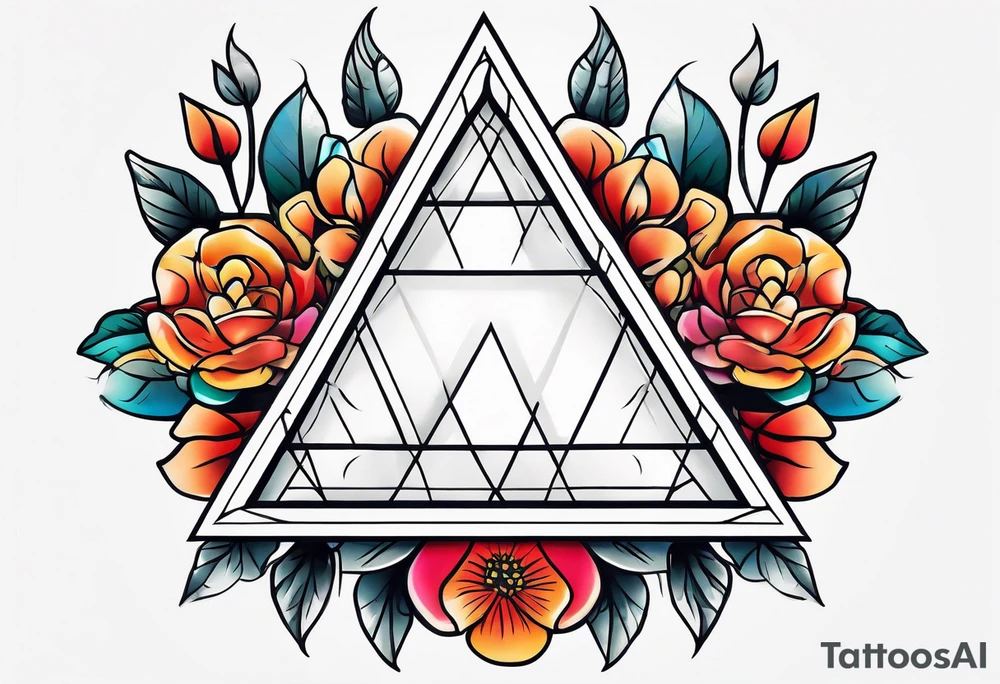 simple triangle tattoo idea