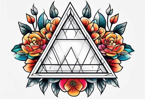 simple triangle tattoo idea