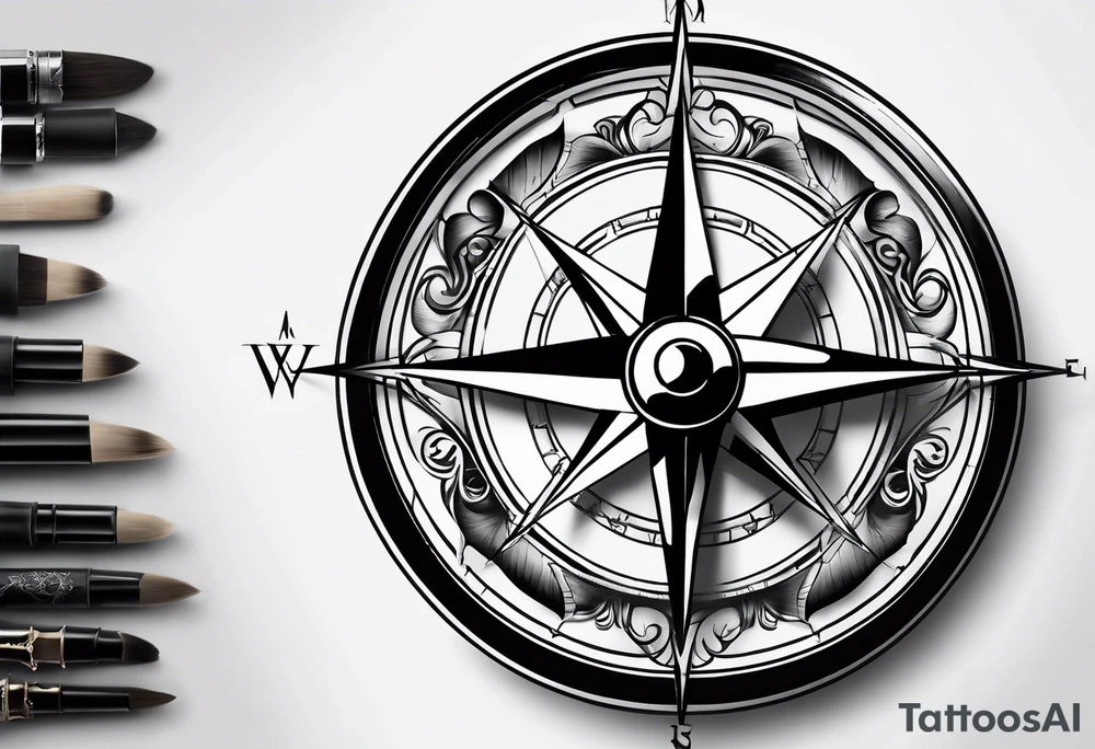 The Calabrian region with a compass tattoo idea