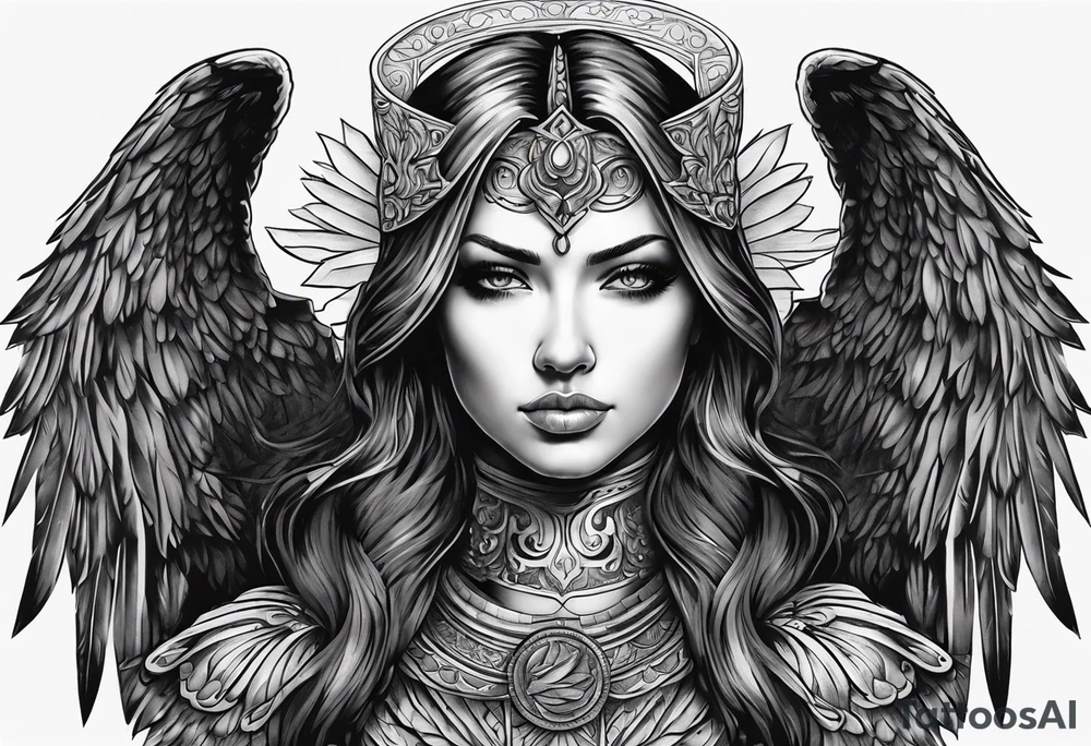 Naked dark angel tattoo idea