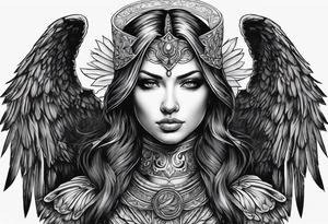 Naked dark angel tattoo idea