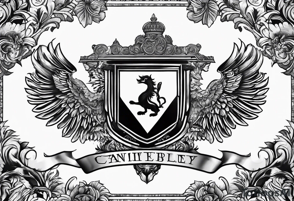 family crest with Whidbey Island, Cambodia, Scotland, Ghana, Liberia, Haiti tattoo idea