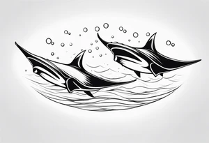 stingrays in the ocean tattoo idea