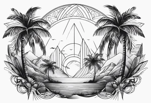 palm trees family orientated tattoo idea