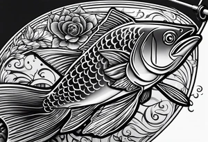 fishing pole tattoo idea