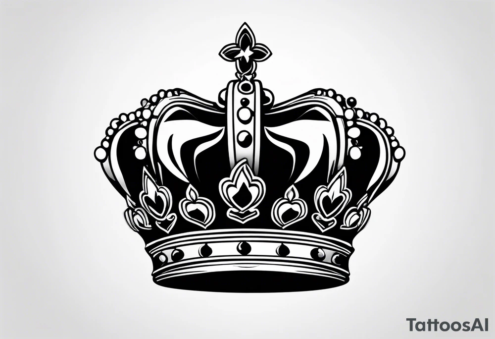 small princess crown tattoo idea