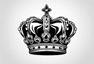 small princess crown tattoo idea
