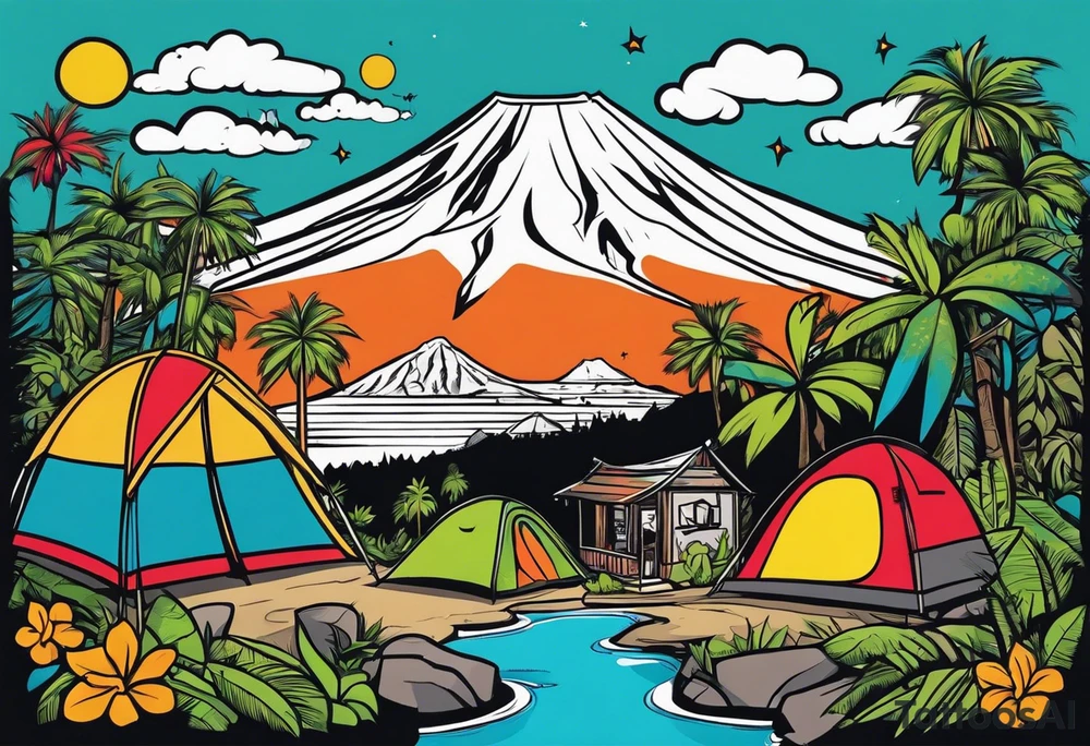 The sign that one can find in the kilimanjaro mountain camps tattoo idea