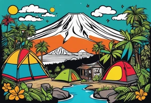 The sign that one can find in the kilimanjaro mountain camps tattoo idea