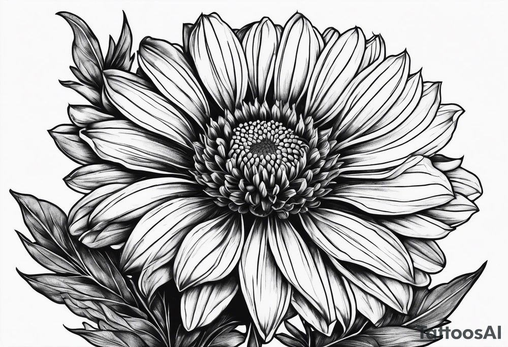 Indian blanket flower tattoo idea