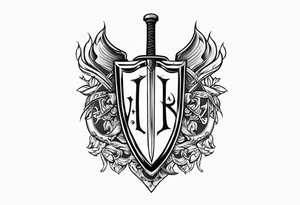 Valhalla shield sword 
axe tattoo idea
