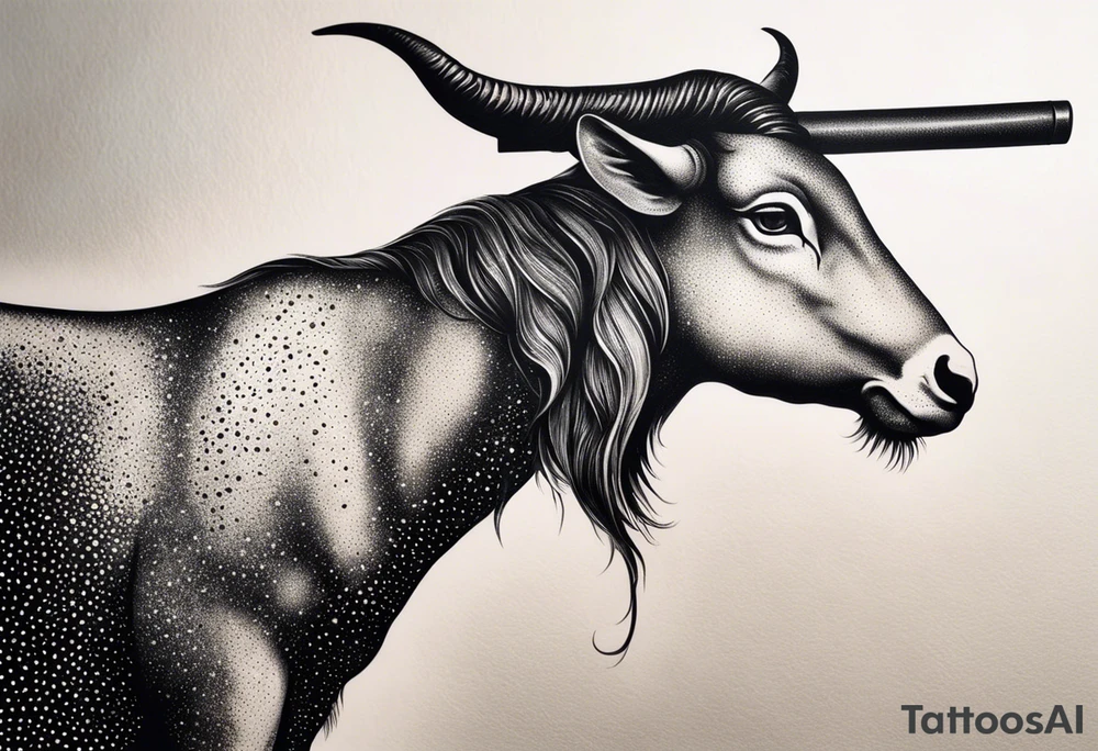 capricorn with shotgun tattoo idea