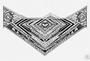 geometric hawiian tradtional style arm band tattoo idea