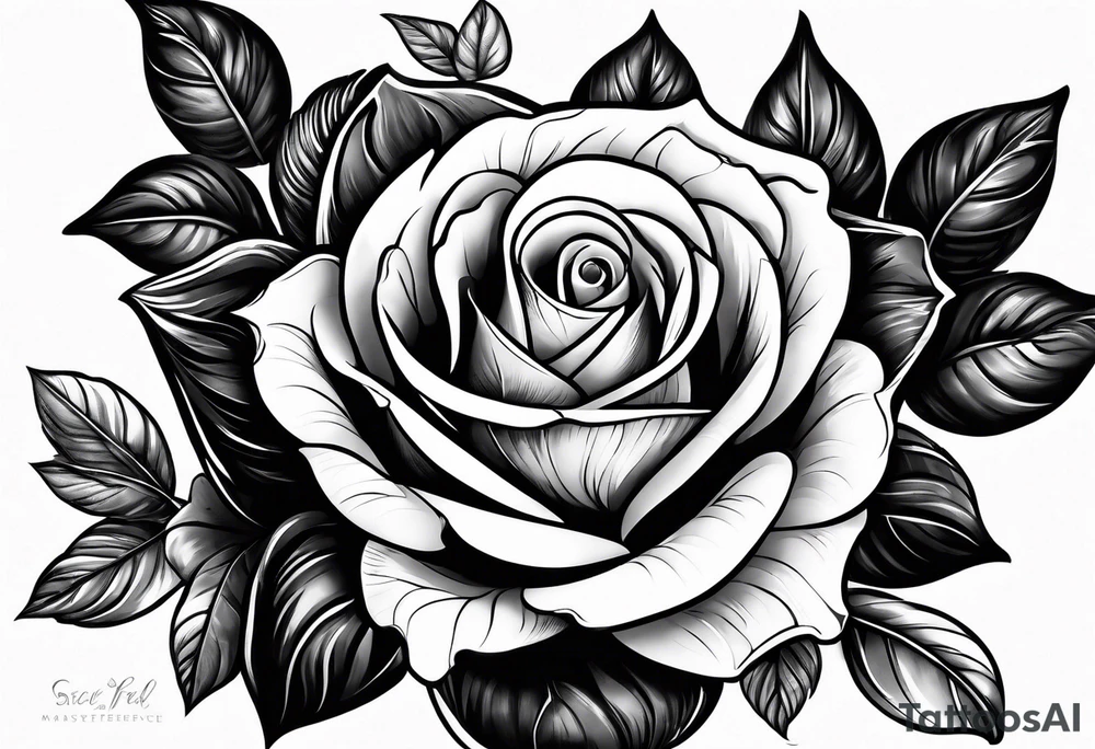 Single rose tattoo idea