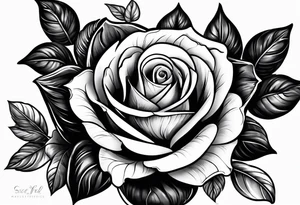 Single rose tattoo idea
