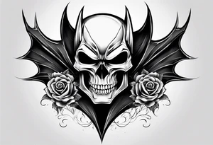skull of batman tattoo idea