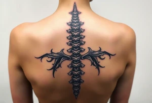 Spinal futuristic tattoo idea