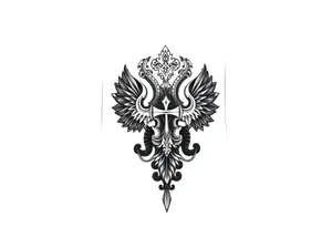 russian christian orthodox military neck design tattoo idea