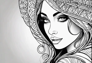 Geometrical pattern tattoo idea