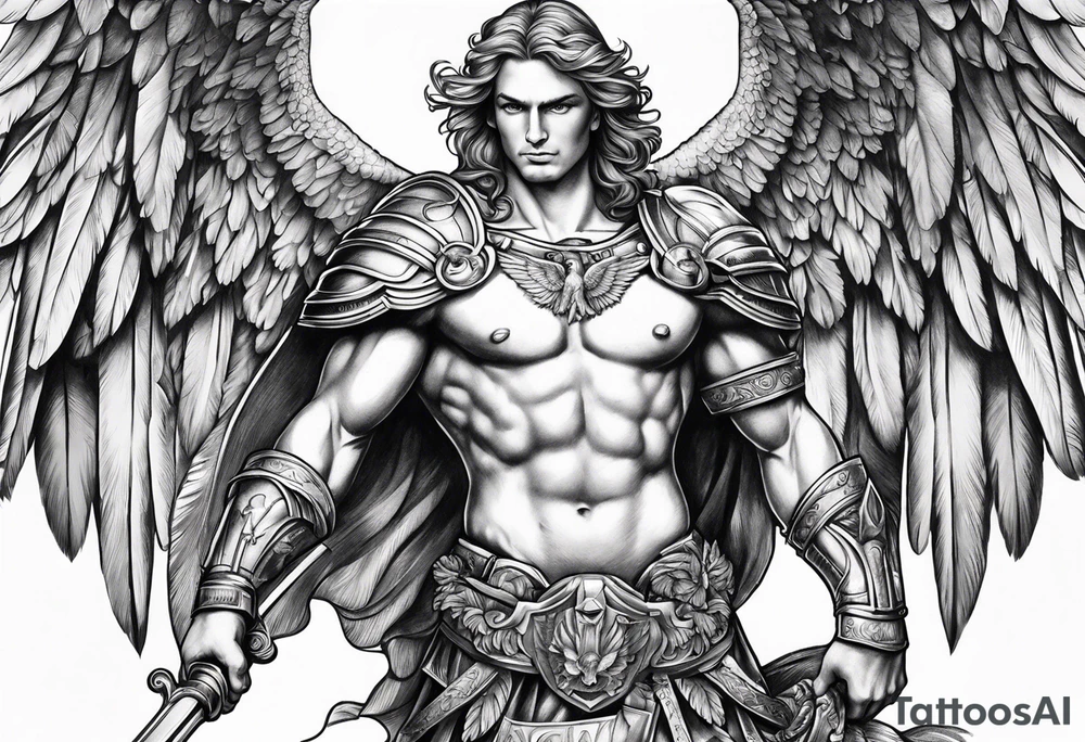 Archangel Saint Michael tattoo idea