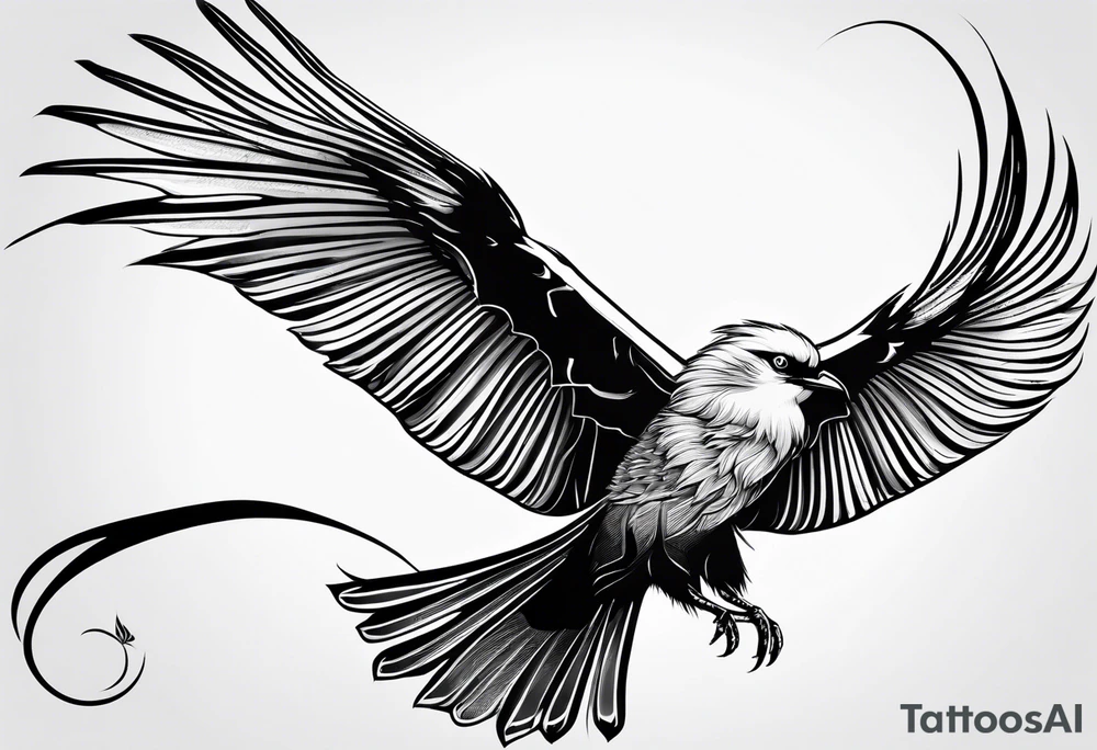 Bermuda long tail bird tattoo idea