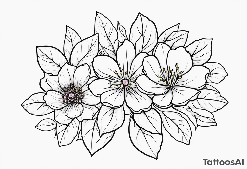 Heather and Tayah as a stem of a flower tattoo idea