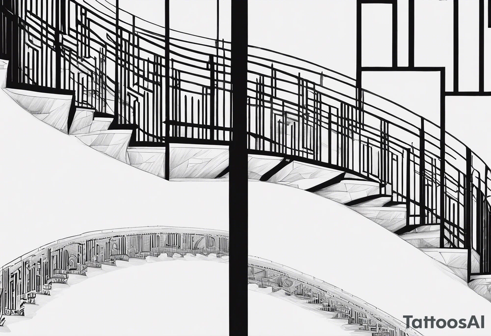 Valhalla stairs fog tattoo idea