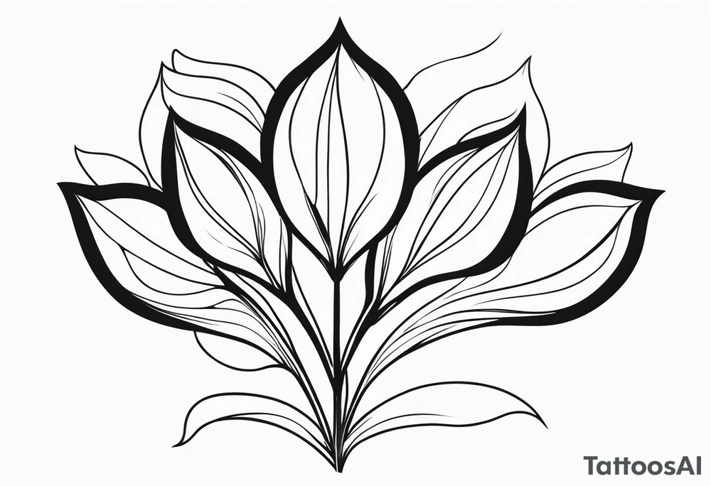 One tulip tattoo idea