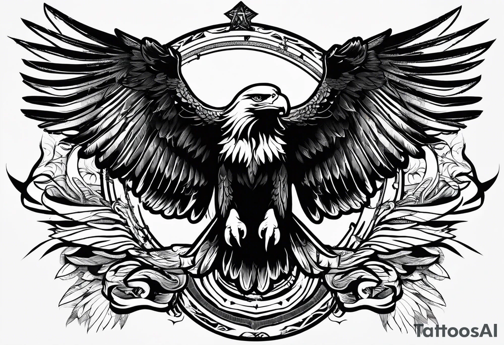 Eagle wings with vertical writing "Isaiah 40:13" tattoo idea