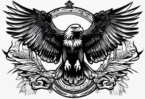 Eagle wings with vertical writing "Isaiah 40:13" tattoo idea