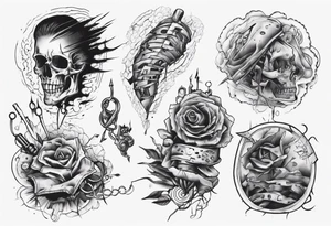 Wound getting stitched up tattoo idea