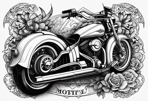 motorcyles, guns and money tattoo idea