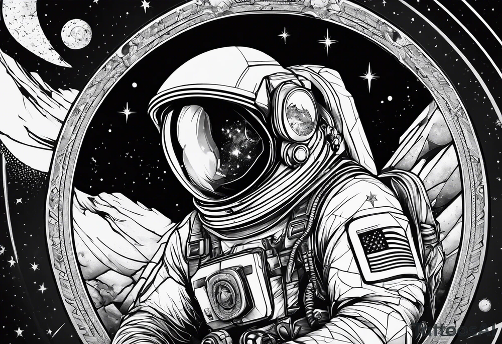 dead astronaut tattoo idea