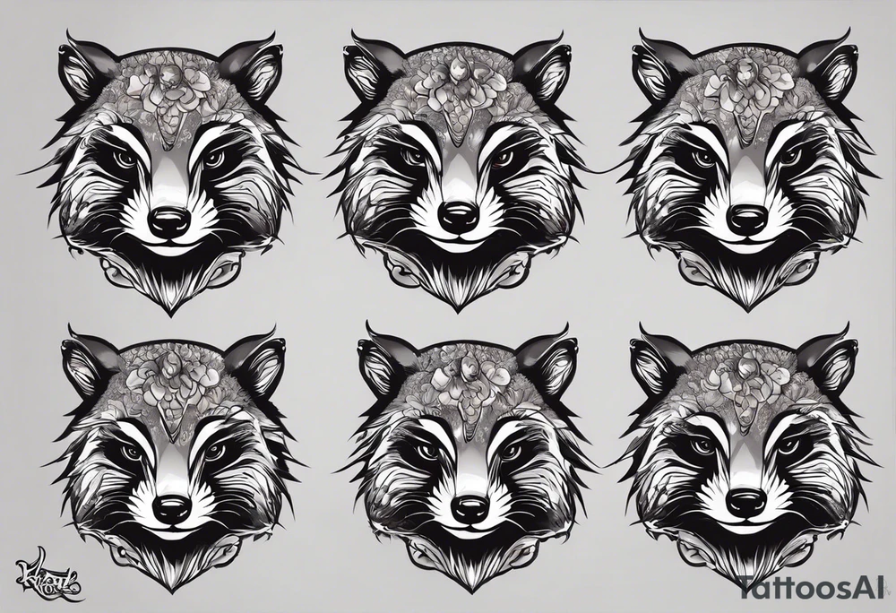 Draw me psychopath badger with aggressive full body, killer face with a smile, very long nails and he attacks like a Bloody Gladiator to enemy and also, he has very deadly looking. The only weapon is his braveness he fights with his nails. Everybody scares after their first sight. And horror type Badger this is with a full body. tattoo idea
