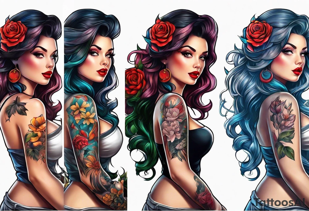 Book pinup tattoo idea