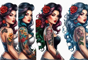 Book pinup tattoo idea