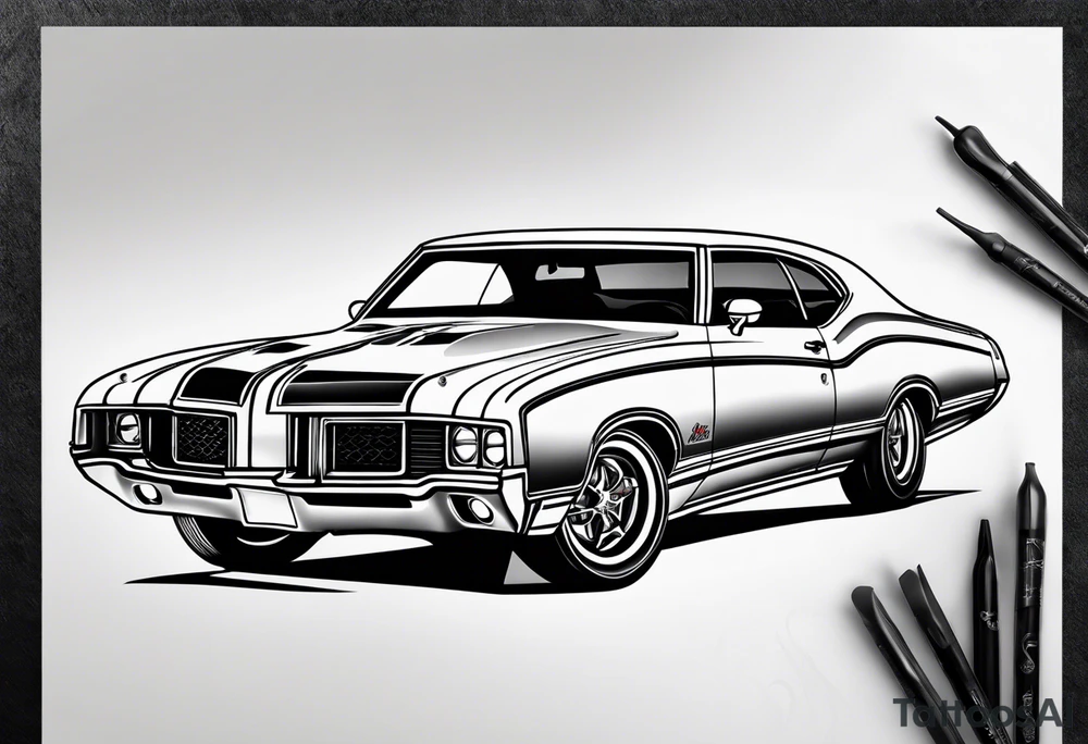 1970 cutlass supreme tattoo idea