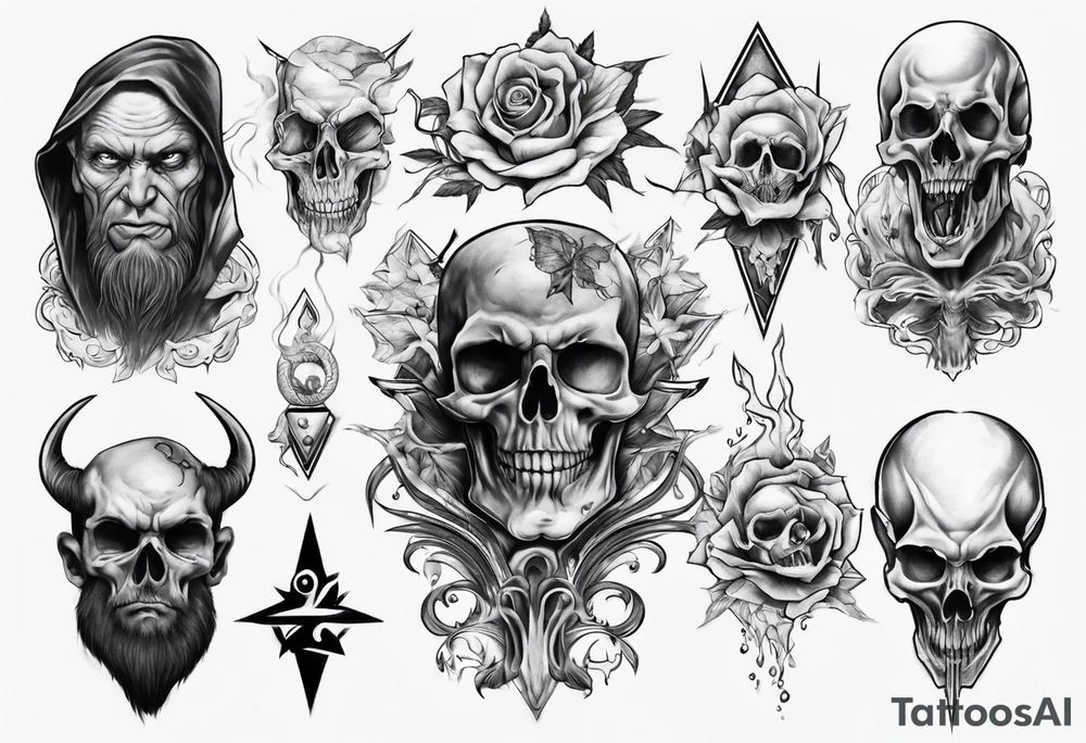 evil realism tattoo idea