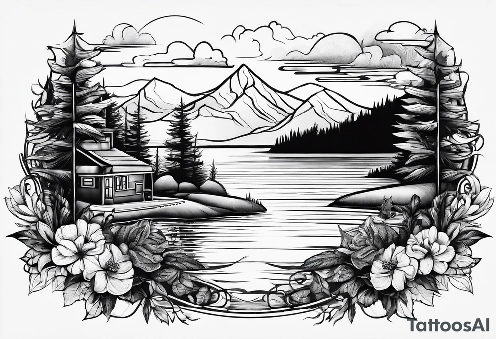 Lake life & forever tattoo idea