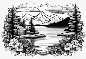 Lake life & forever tattoo idea