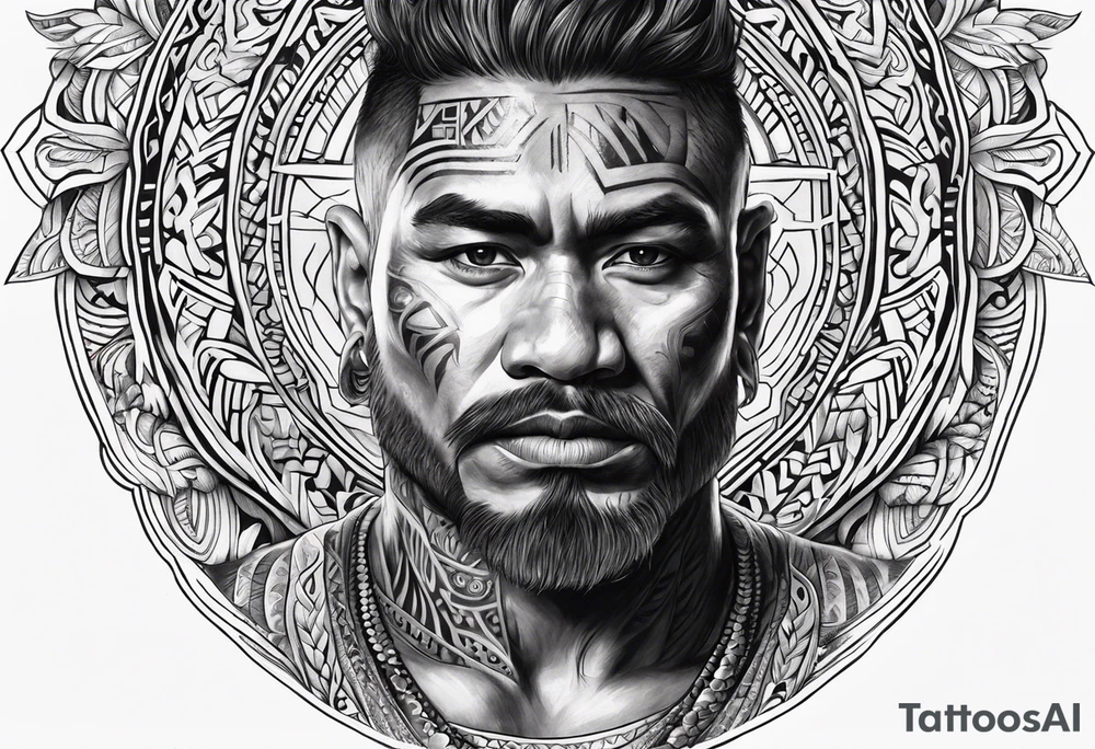 Maori man tattoo idea