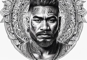 Maori man tattoo idea